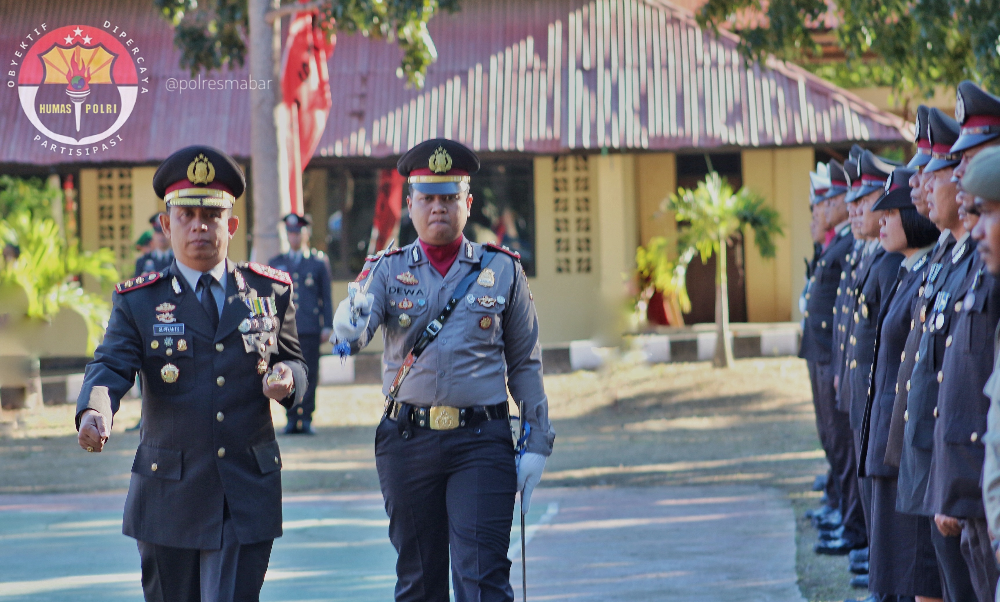 Peringati HUT Bhayangkara Ke-71, Polres Mabar Gelar Upacara