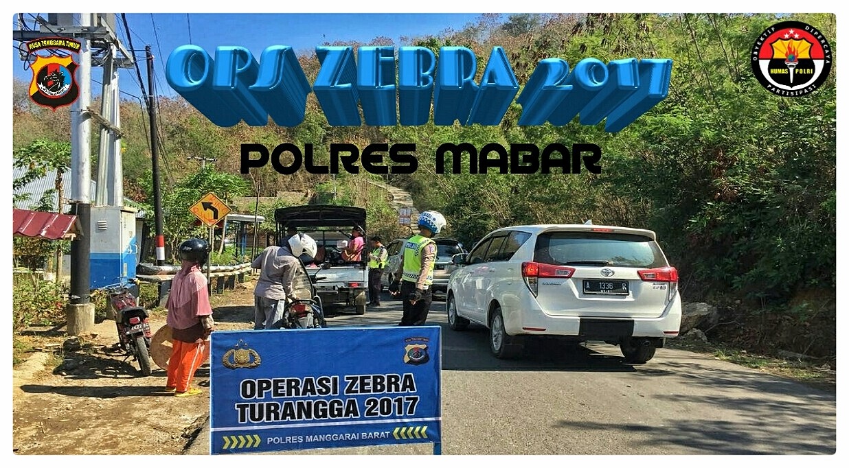 Ops Zebra 2017, Sat Lantas Polres Mabar Tilang 12 Pengendara Roda 2 dan empat