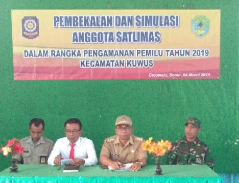 Kanit Reskrim Polsek Kuwus Tekankan Pentingnya Tugas Linmas Dalam Pemilu 2019