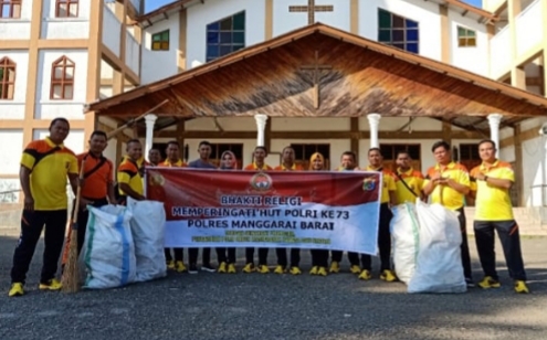 HUT Bhayangkara 73, Polres Mabar Gelar Bhakti Religi