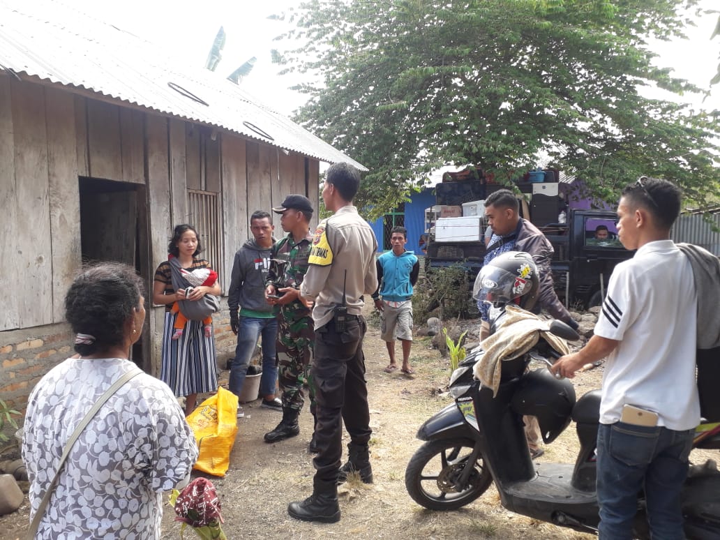 Bhabinkmatibmas Wae Kelambun Amankan Ekesekusih Tanah di Lokasi Permukiman Warga