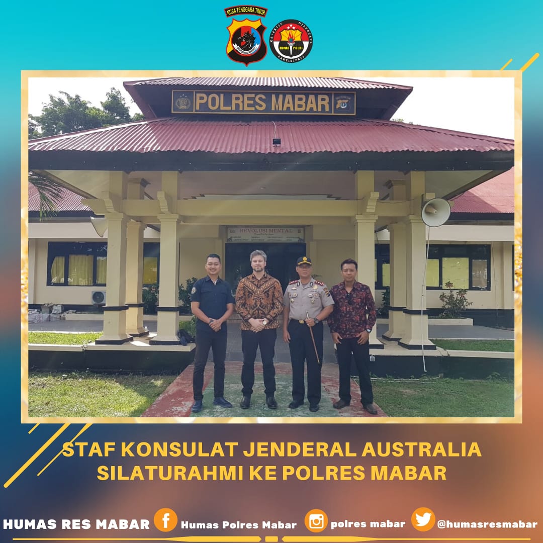 Staf Konsulat Jenderal Australia Silaturahmi Ke Polres Manggarai Barat