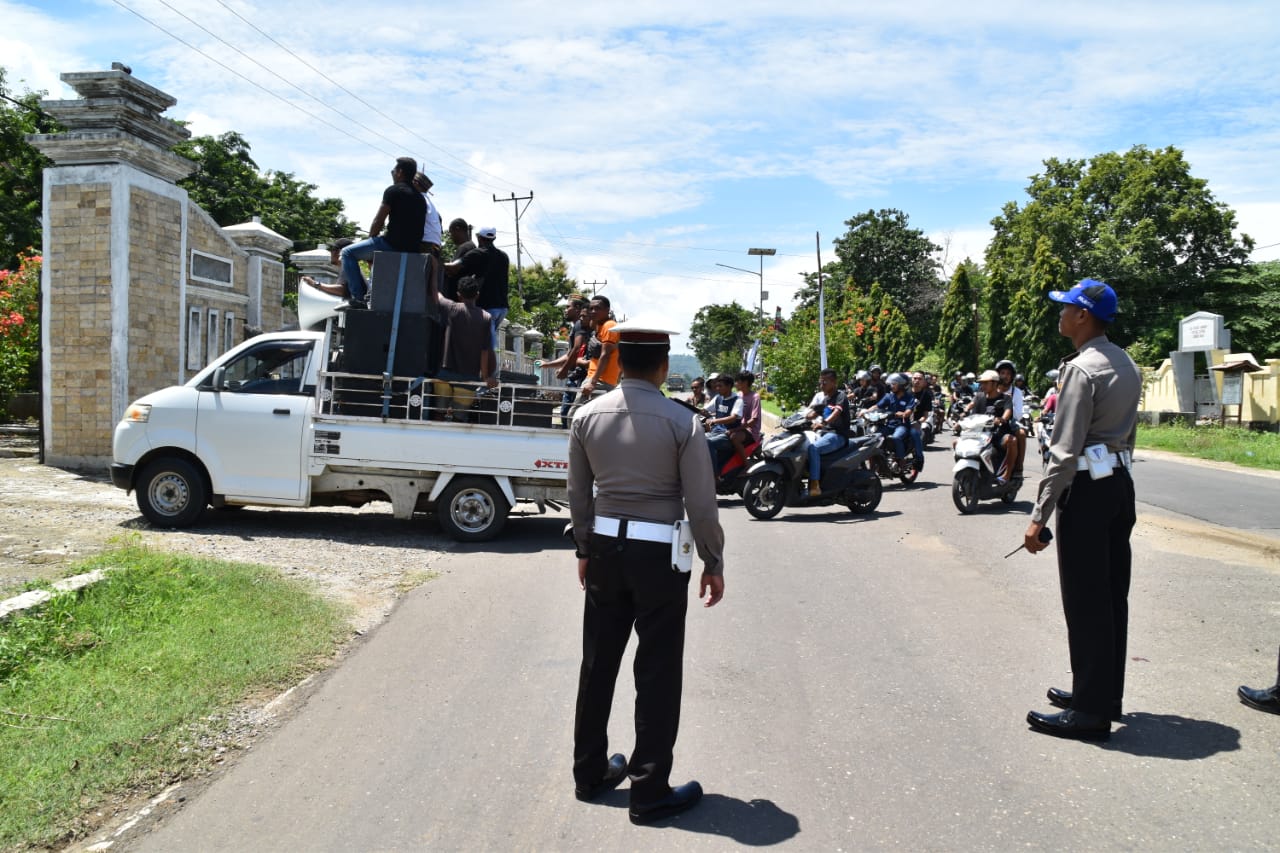 Polres Manggarai Barat Sukses Amankan Aksi Damai