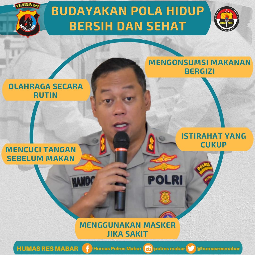 Kapolres Mabar Ajak Warga Budayakan Hidup Sehat, Cegah Corona dan Hadapi Pilkada Damai